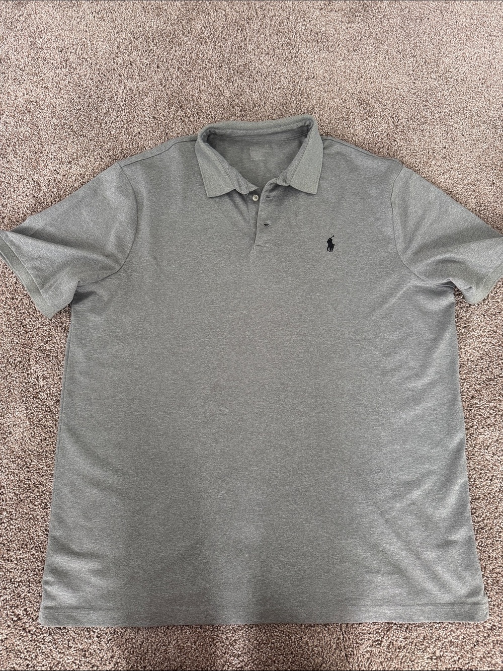 Polo by Ralph Lauren Heather Gray Short-Sleeve Polo with Embroidered Pony